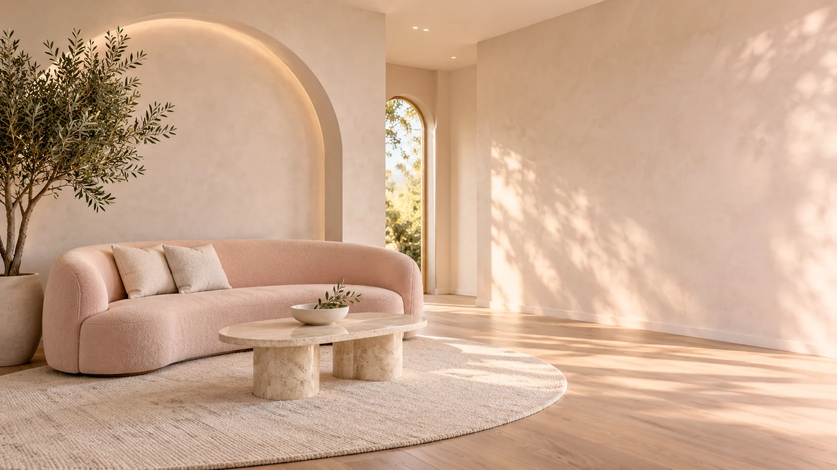 Calm, modern practice waiting room